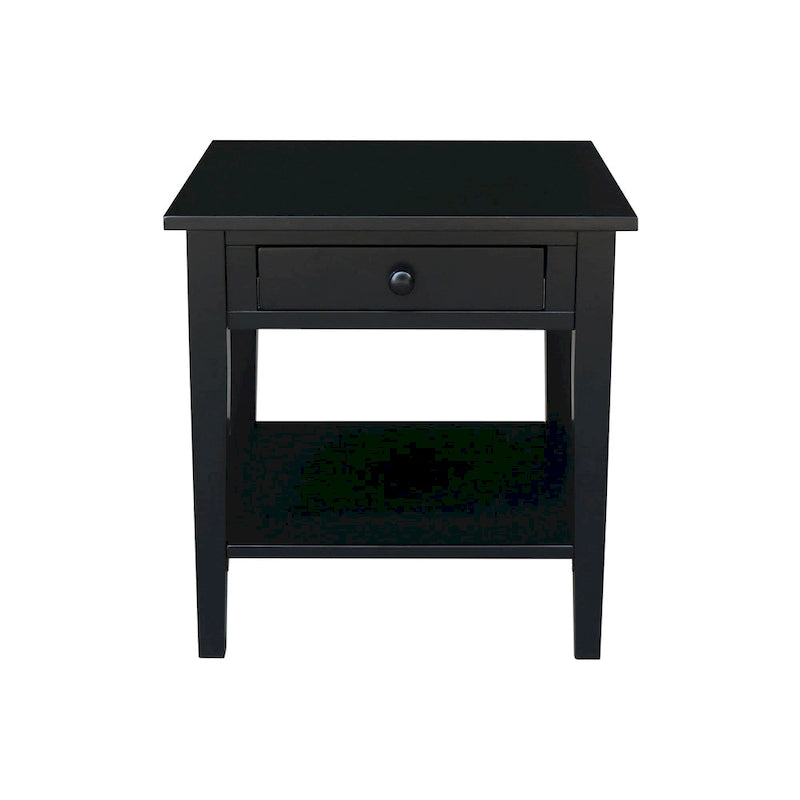 Table d'appoint carrée Spencer en bois d'hévéa massif - 61 cm (L) x 61 cm (P) x 63,5 cm (H)