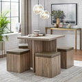 Ensemble de salle à manger 5 pièces Baxter de Simple Living avec table et tabourets de rangement