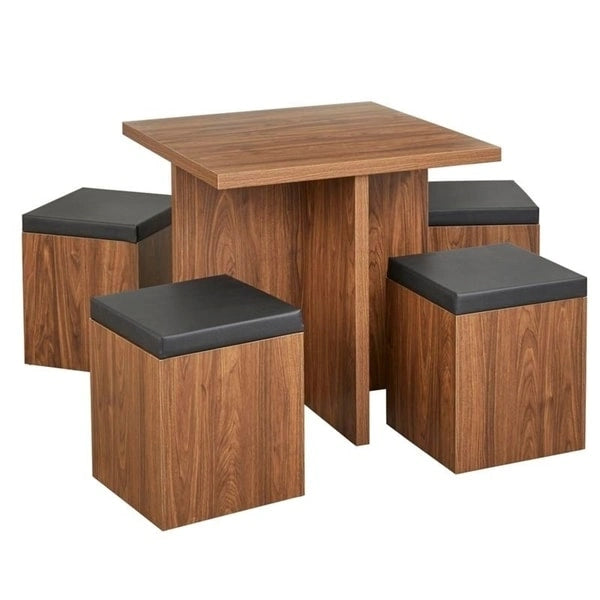 Ensemble de salle à manger 5 pièces Baxter de Simple Living avec table et tabourets de rangement