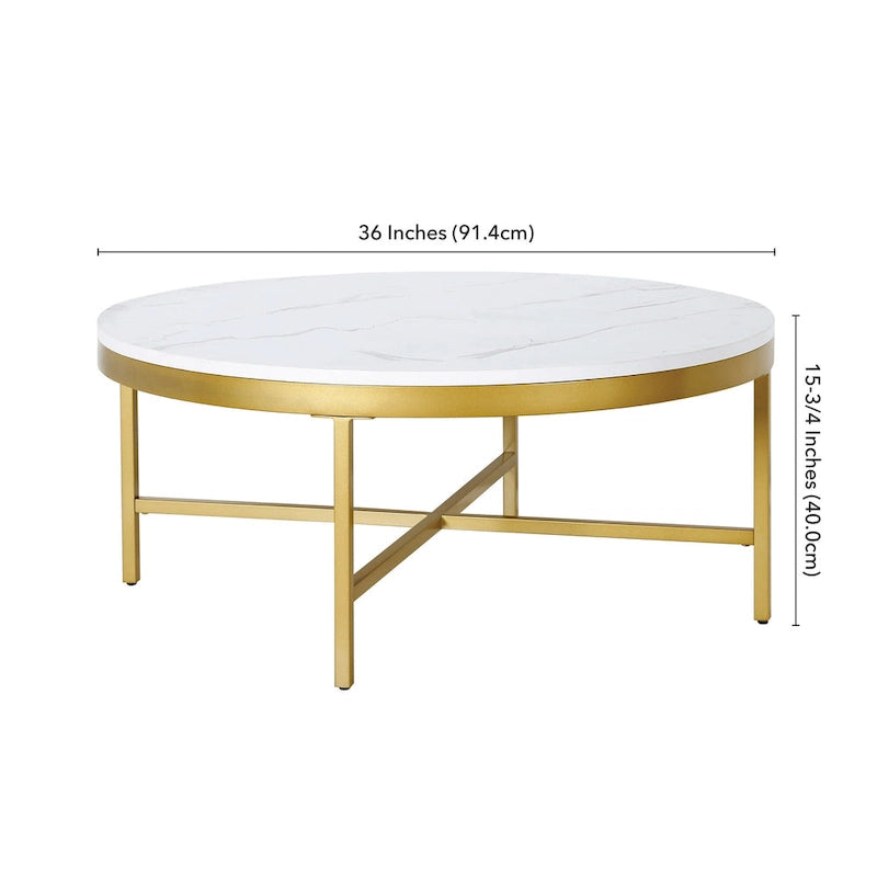 Table basse Xivil ronde en verre et acier