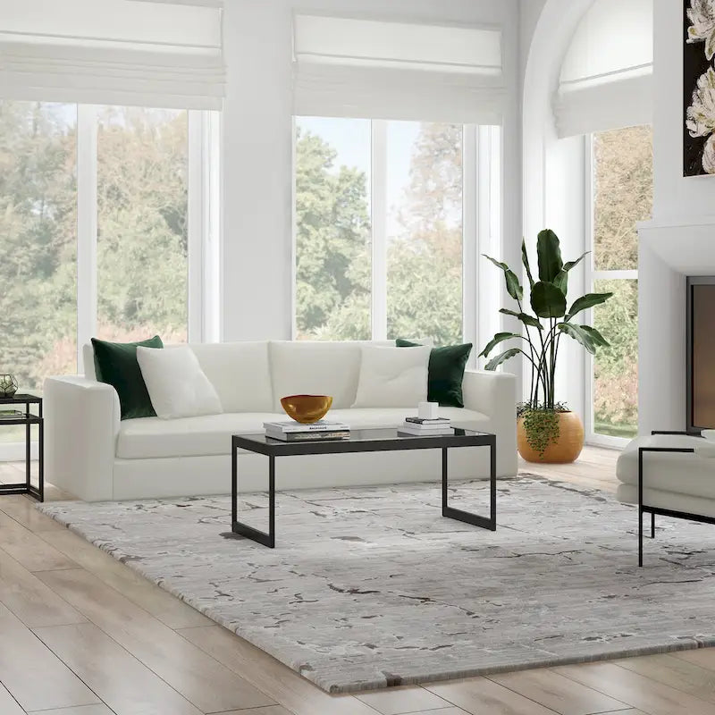 Table basse rectangulaire large Ezra 45