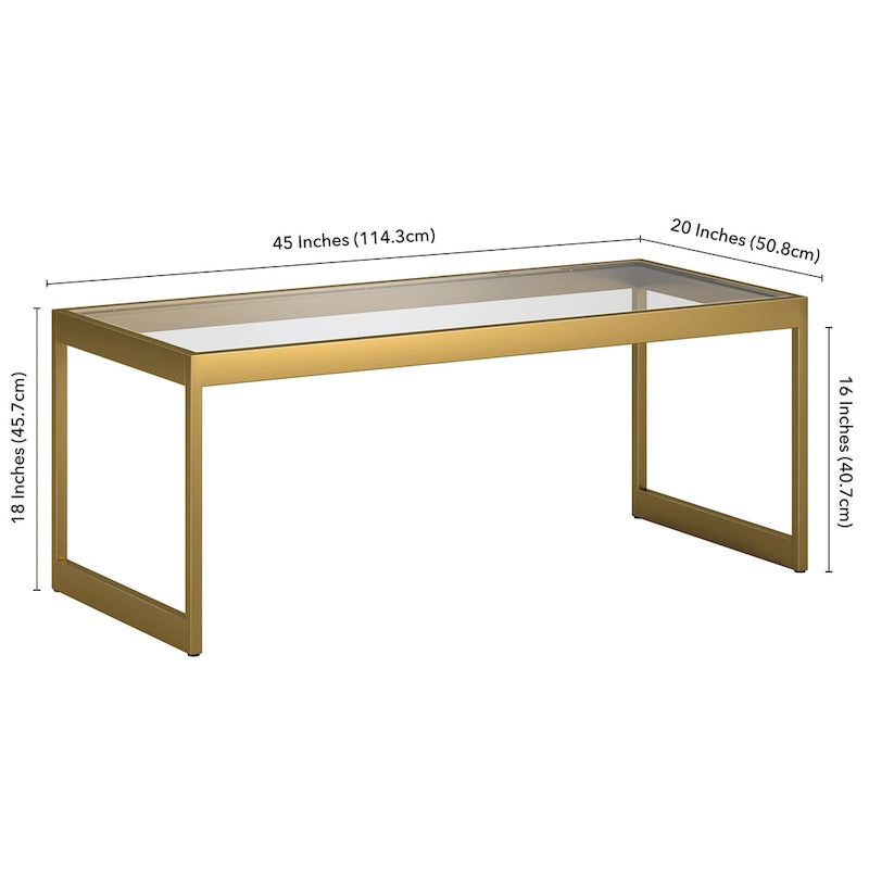 Table basse rectangulaire large Ezra 45