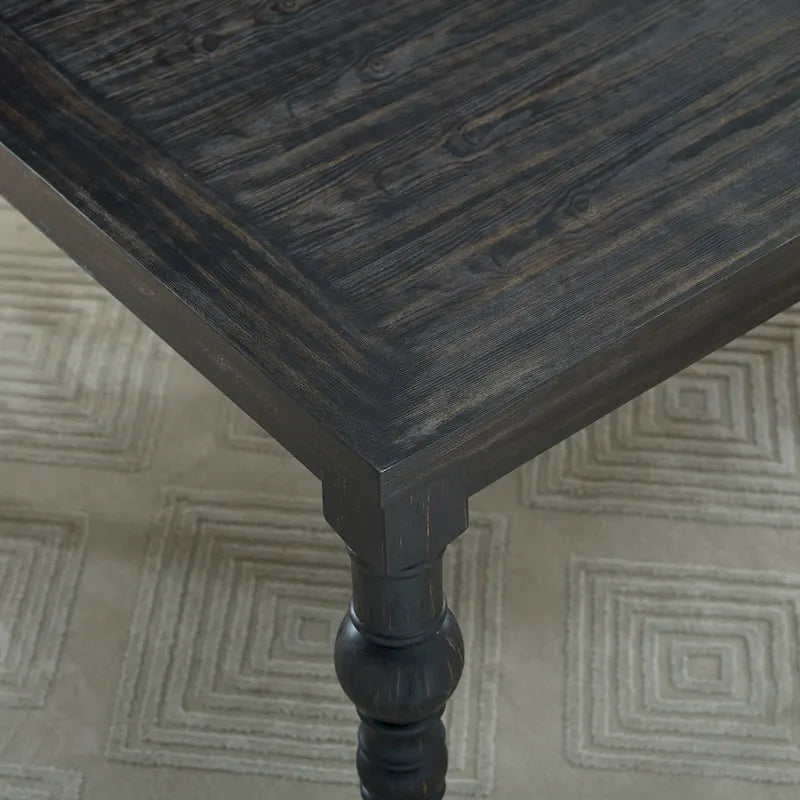 Ensemble de salle à manger 6 pièces en bois cérusé foncé rembourré Leviton de Roundhill Furniture