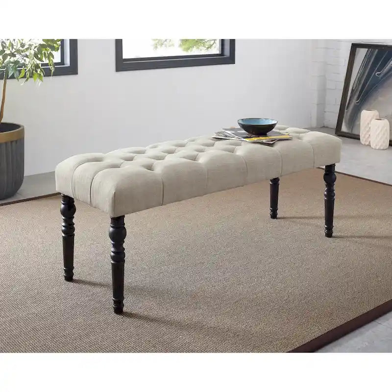 Ensemble de salle à manger 6 pièces en bois cérusé foncé rembourré Leviton de Roundhill Furniture