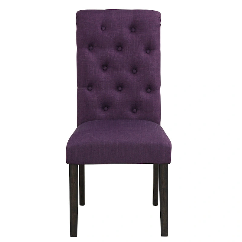 Ensemble de salle à manger 6 pièces en bois cérusé foncé rembourré Leviton de Roundhill Furniture