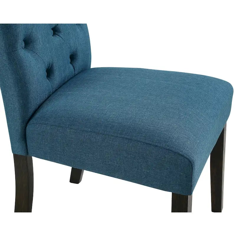 Ensemble de salle à manger 6 pièces en bois cérusé foncé rembourré Leviton de Roundhill Furniture