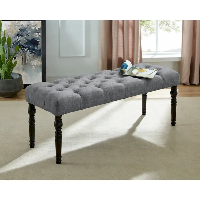 Ensemble de salle à manger 6 pièces en bois cérusé foncé rembourré Leviton de Roundhill Furniture