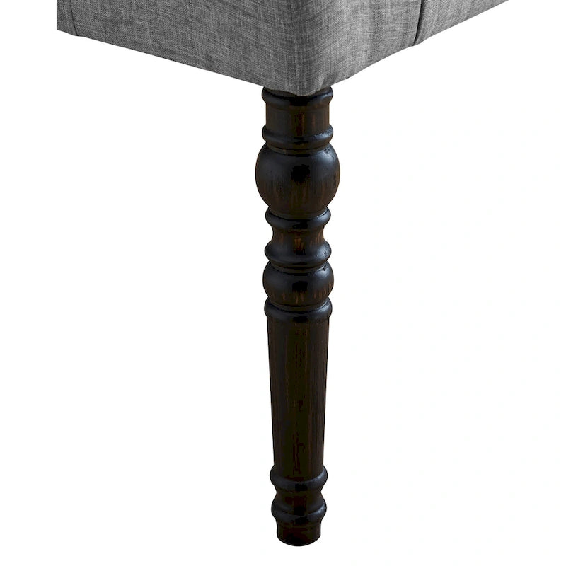 Ensemble de salle à manger 6 pièces en bois cérusé foncé rembourré Leviton de Roundhill Furniture