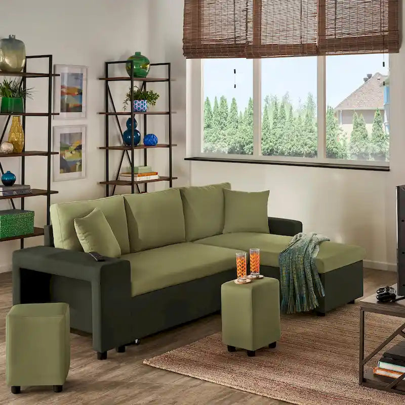 Canapé convertible 2 tons Lorca avec rangement par iNSPIRE Q Modern