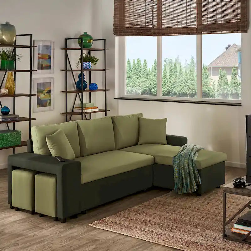Canapé convertible 2 tons Lorca avec rangement par iNSPIRE Q Modern