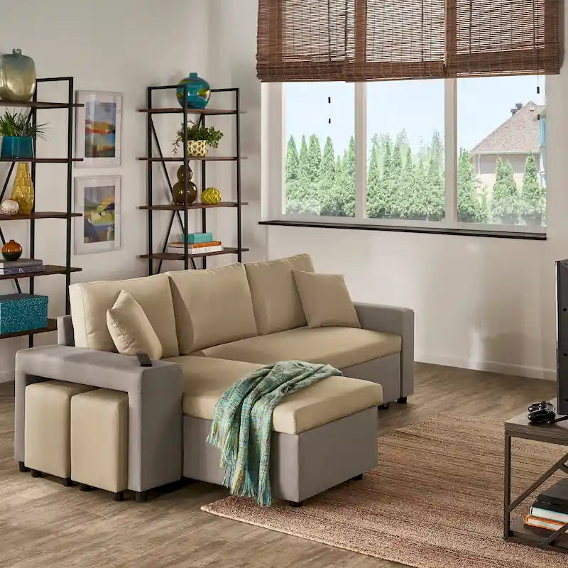 Canapé convertible 2 tons Lorca avec rangement par iNSPIRE Q Modern