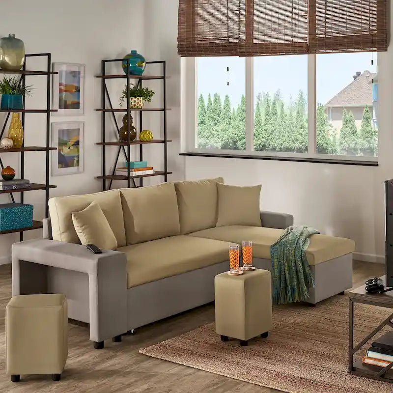 Canapé convertible 2 tons Lorca avec rangement par iNSPIRE Q Modern