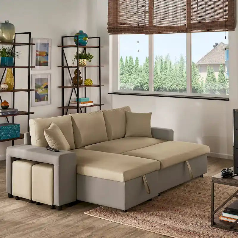 Canapé convertible 2 tons Lorca avec rangement par iNSPIRE Q Modern