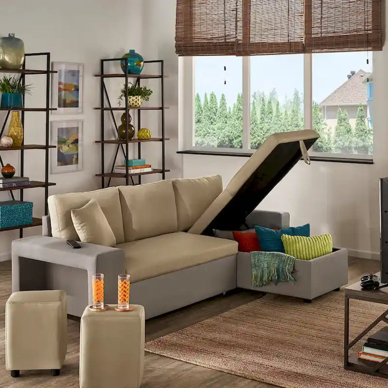 Canapé convertible 2 tons Lorca avec rangement par iNSPIRE Q Modern