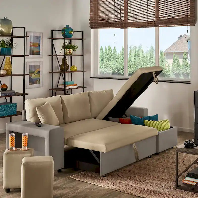 Canapé convertible 2 tons Lorca avec rangement par iNSPIRE Q Modern