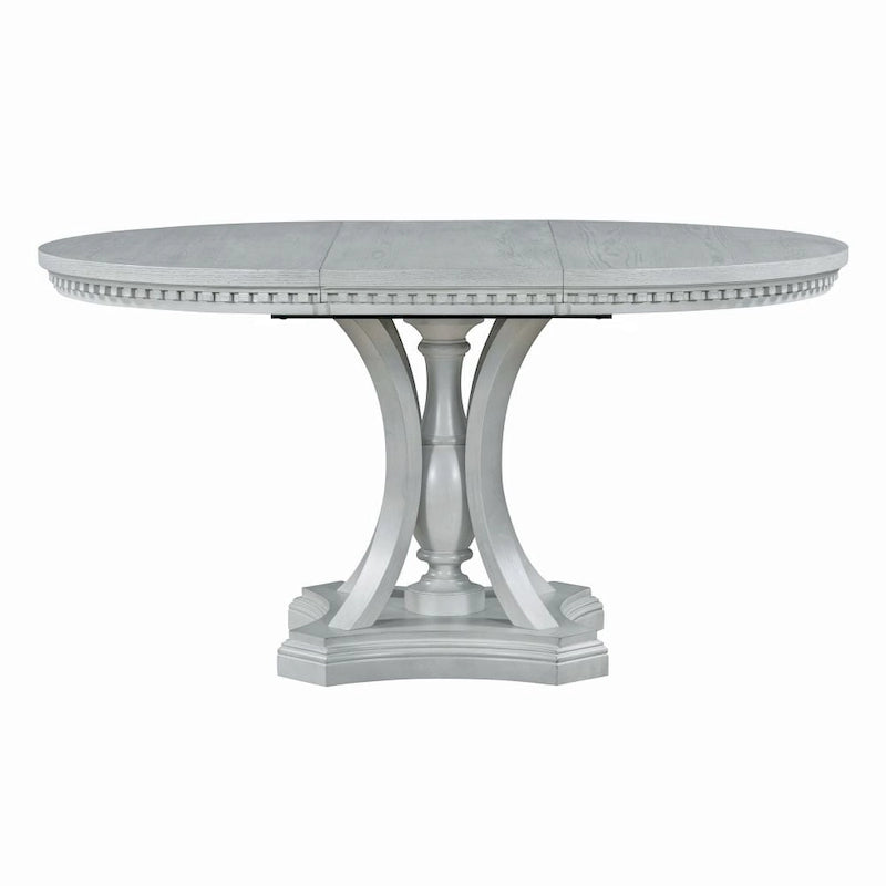 Ensemble de salle à manger 5 pièces avec table ronde extensible et 4 chaises pour cuisine ou salle à manger