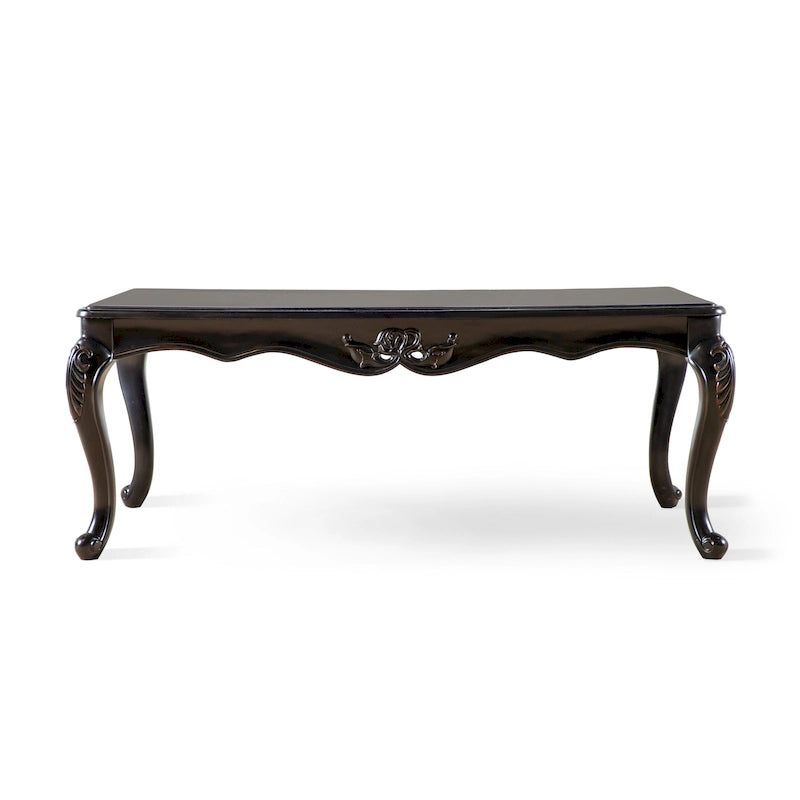 Table basse traditionnelle Clarissa en bois massif avec pieds sculptés de Furniture of America