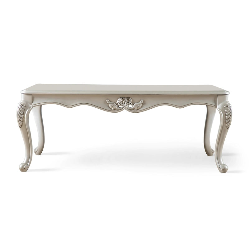 Table basse traditionnelle Clarissa en bois massif avec pieds sculptés de Furniture of America