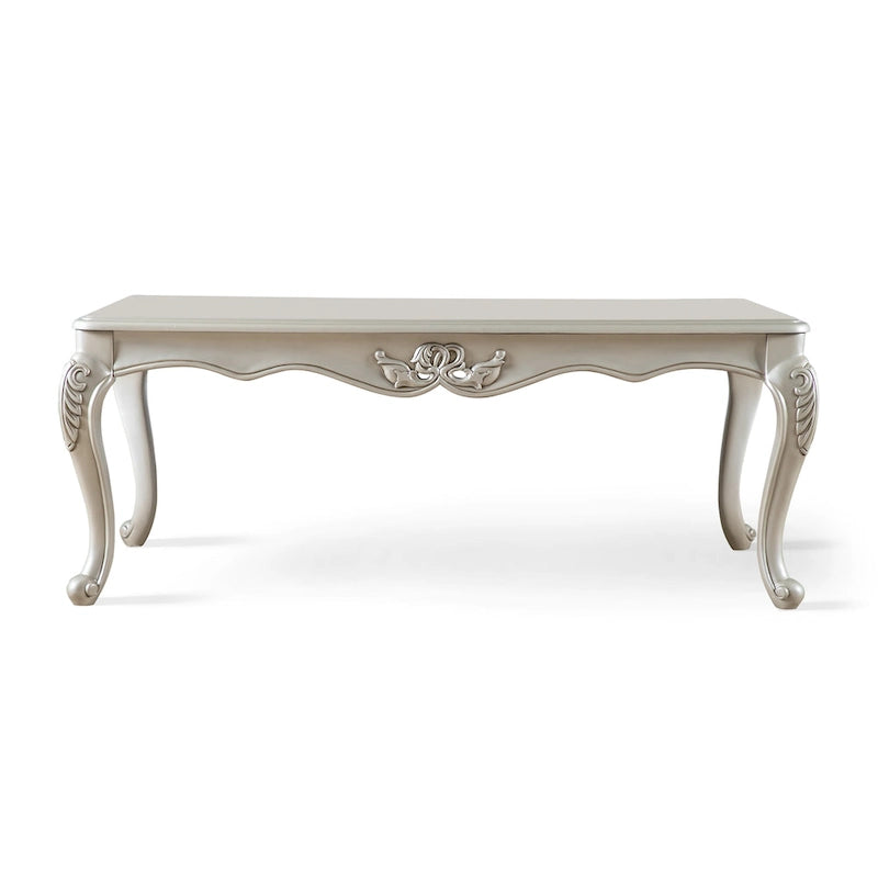 Table basse traditionnelle Clarissa en bois massif avec pieds sculptés de Furniture of America
