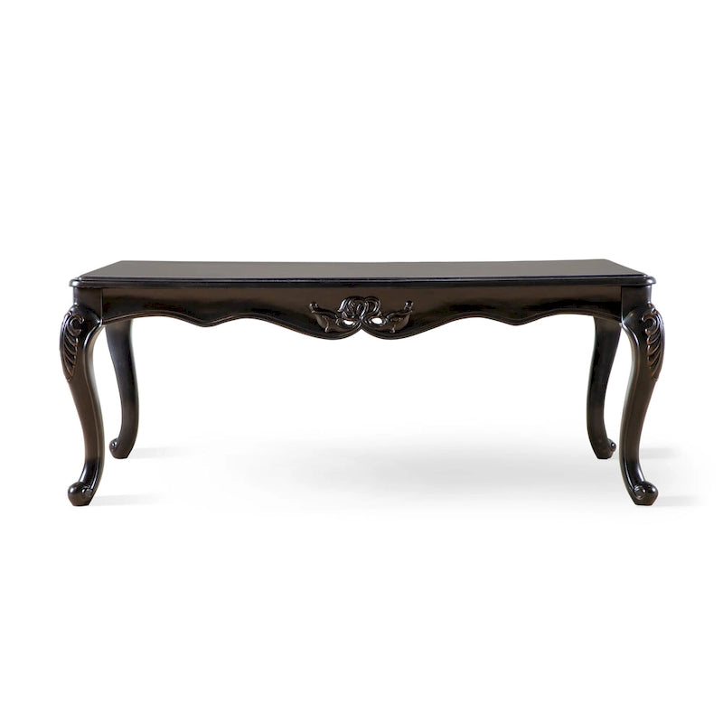 Table basse traditionnelle Clarissa en bois massif avec pieds sculptés de Furniture of America