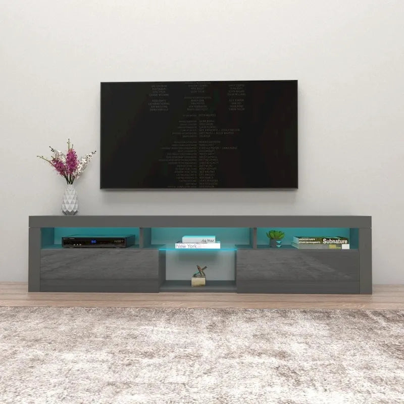 Meuble TV Mural Flottant Bari 200 avec LED 16 Couleurs