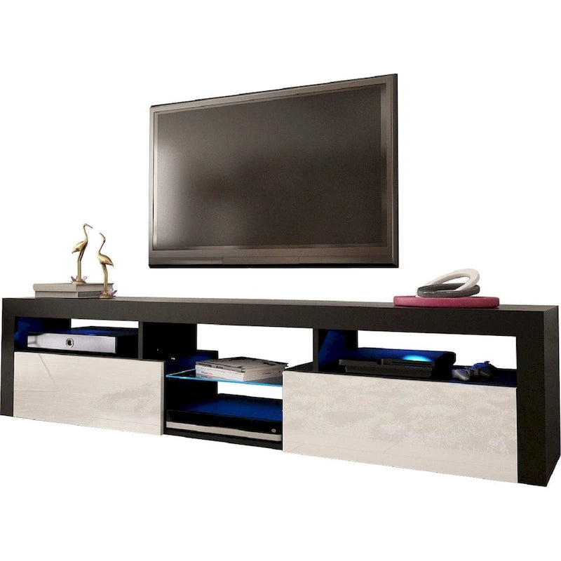 Meuble TV Mural Flottant Bari 200 avec LED 16 Couleurs