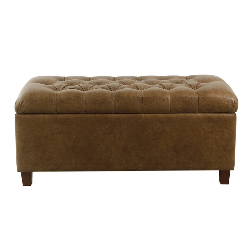 Banc de rangement capitonné Caluire Copper Grove