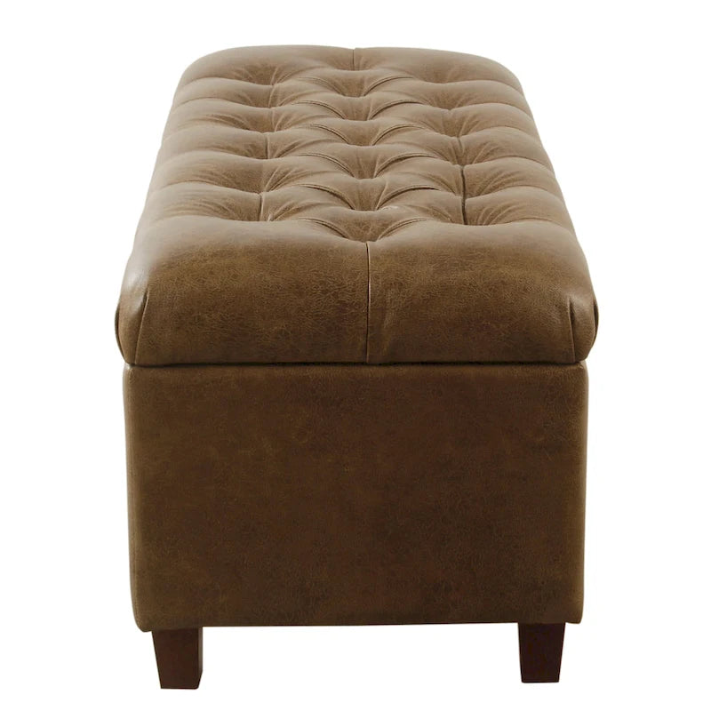 Banc de rangement capitonné Caluire Copper Grove