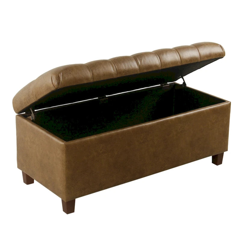 Banc de rangement capitonné Caluire Copper Grove