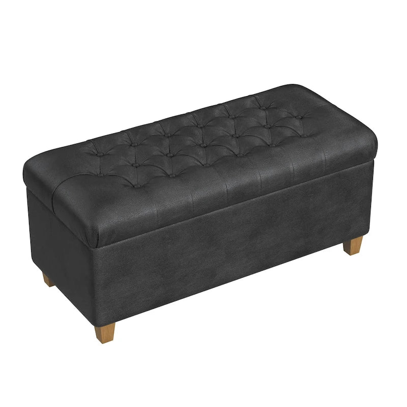 Banc de rangement capitonné Caluire Copper Grove