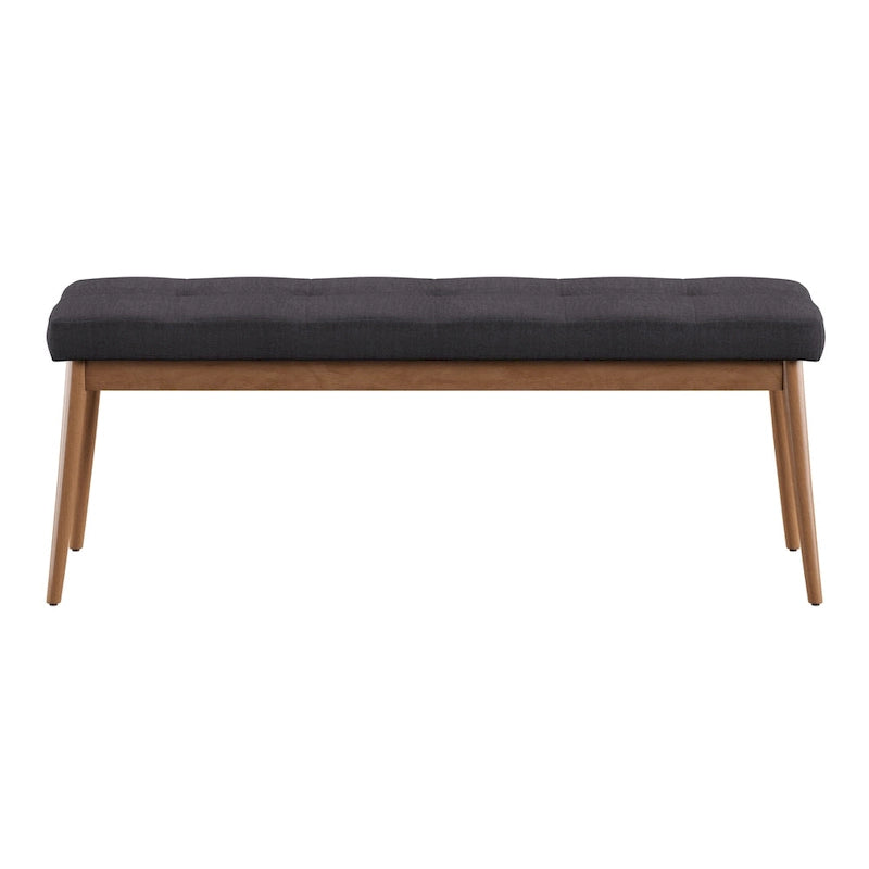Banc de salle à manger Sasha Oak en lin à pieds inclinés iNSPIRE Q Modern