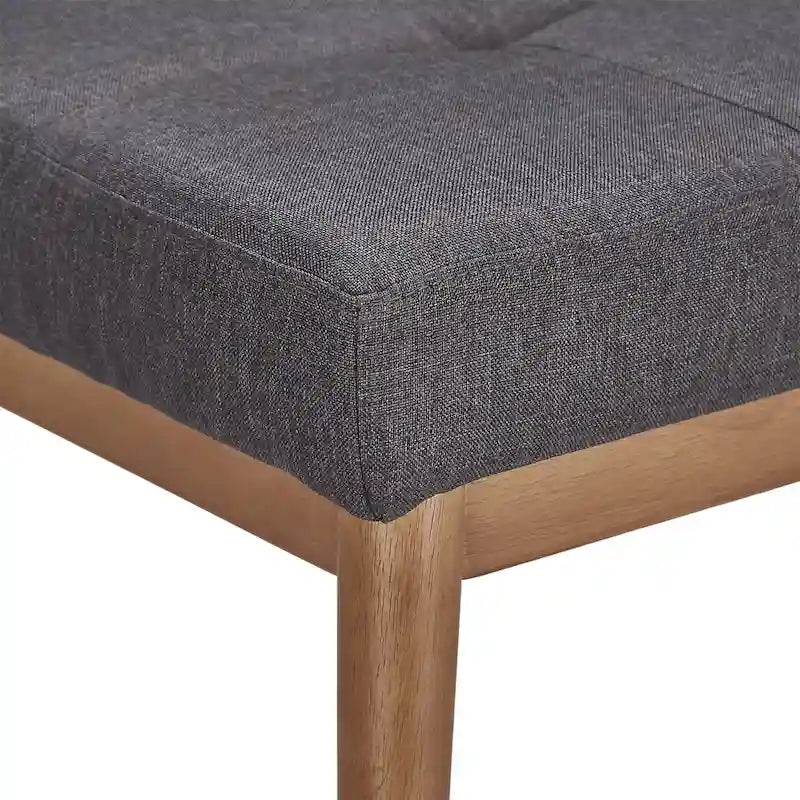 Banc de salle à manger Sasha Oak en lin à pieds inclinés iNSPIRE Q Modern