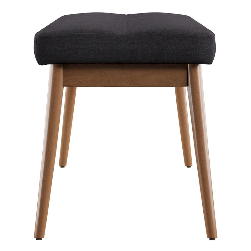 Banc de salle à manger Sasha Oak en lin à pieds inclinés iNSPIRE Q Modern