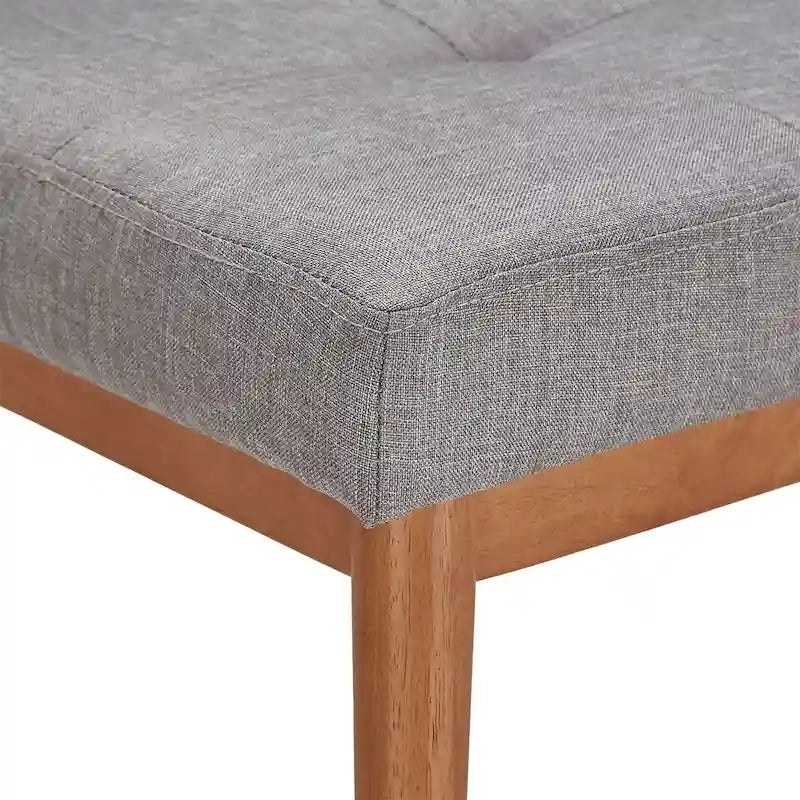 Banc de salle à manger Sasha Oak en lin à pieds inclinés iNSPIRE Q Modern