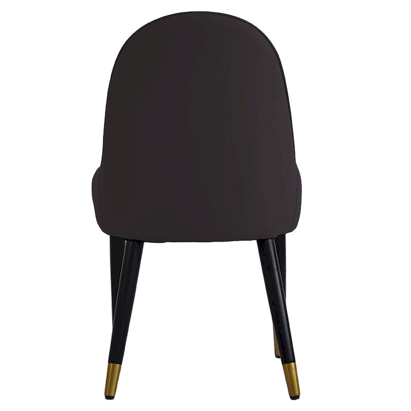 Lot de 2 chaises de salle à manger modernes rembourrées en cuir PU