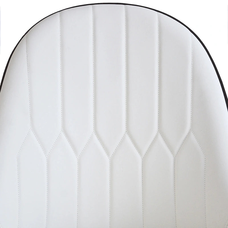 Lot de 2 chaises de salle à manger modernes rembourrées en cuir PU