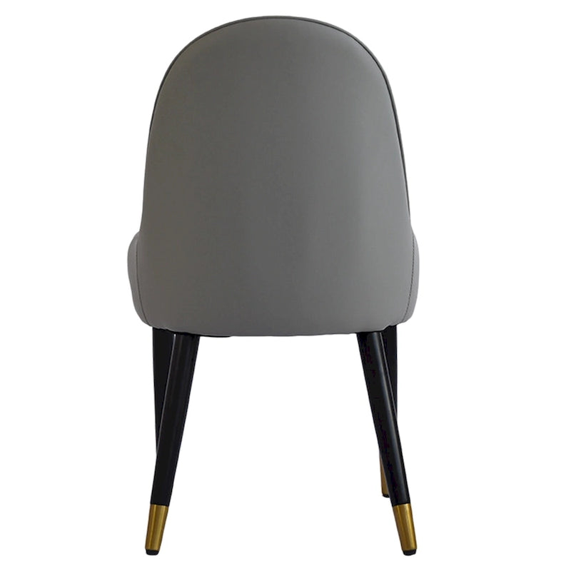 Lot de 2 chaises de salle à manger modernes rembourrées en cuir PU