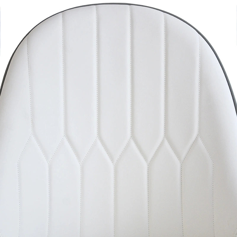 Lot de 2 chaises de salle à manger modernes rembourrées en cuir PU
