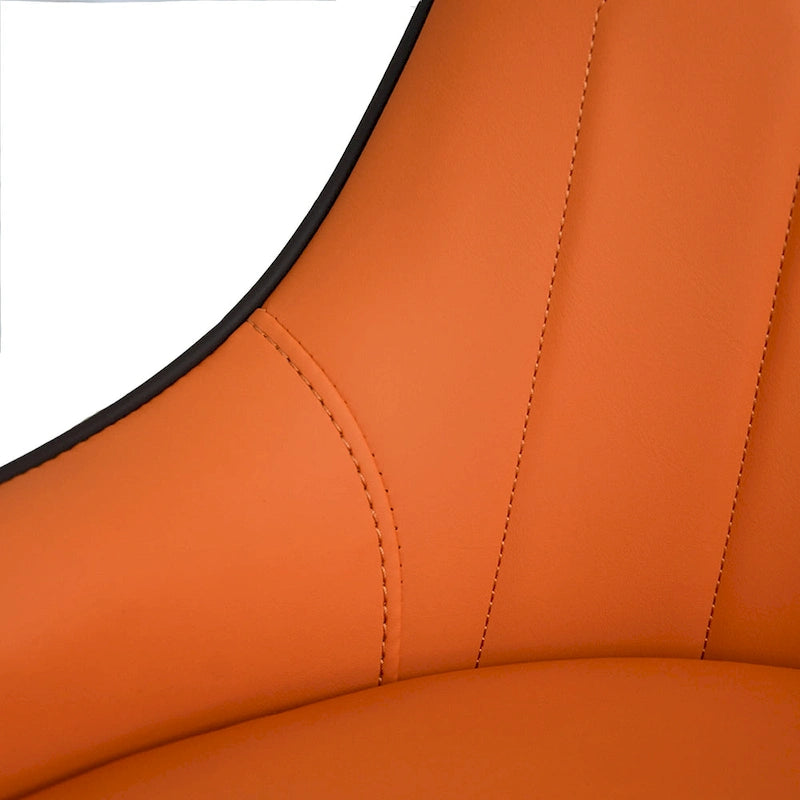 Lot de 2 chaises de salle à manger modernes rembourrées en cuir PU