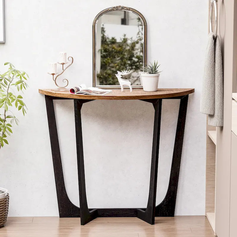 COZAYH Table d'appoint rustique de ferme, table basse d'appoint de style champêtre français pour la famille, petits espaces