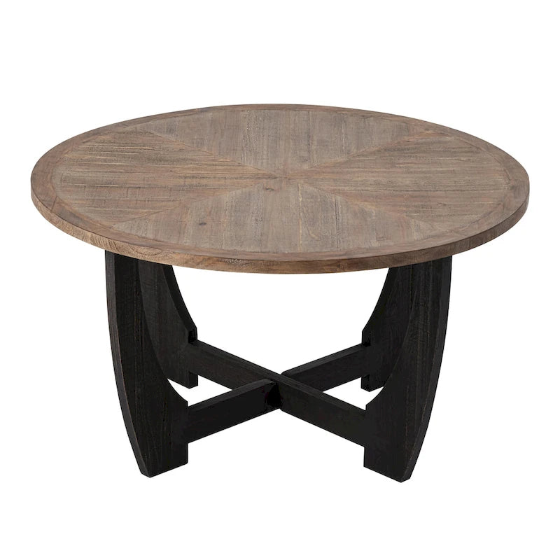 COZAYH Table d'appoint rustique de ferme, table basse d'appoint de style champêtre français pour la famille, petits espaces