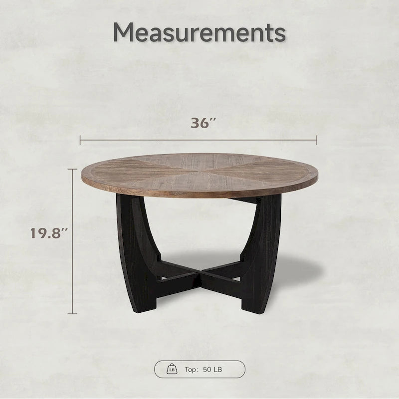COZAYH Table d'appoint rustique de ferme, table basse d'appoint de style champêtre français pour la famille, petits espaces