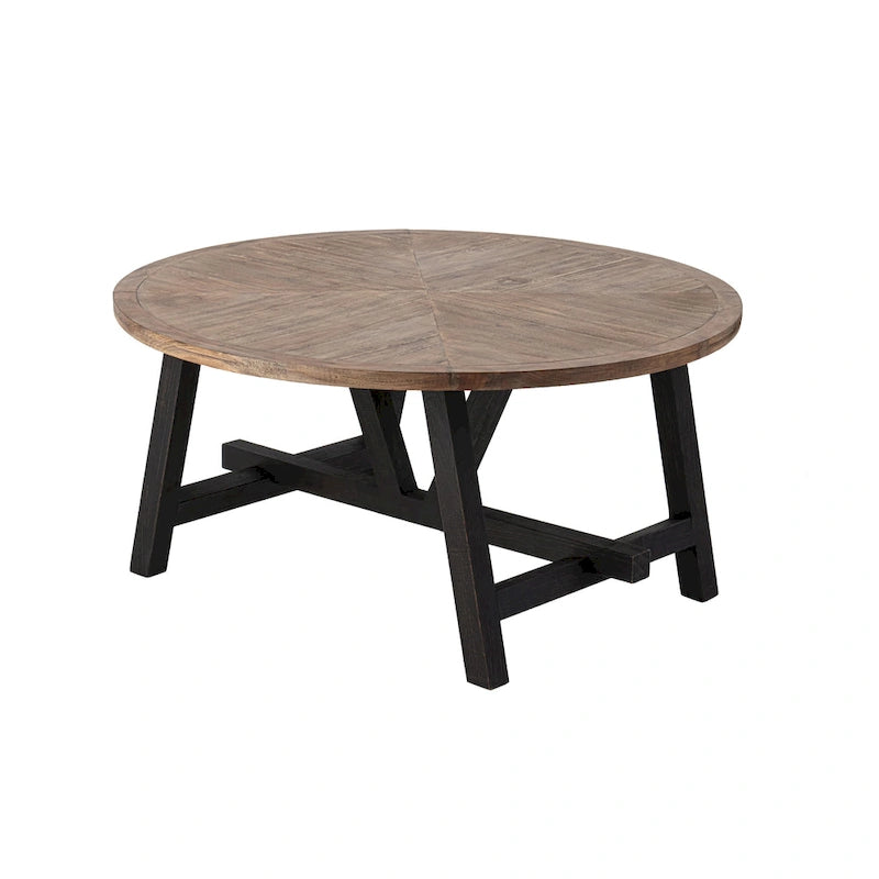 COZAYH Table d'appoint rustique de ferme, table basse d'appoint de style champêtre français pour la famille, petits espaces
