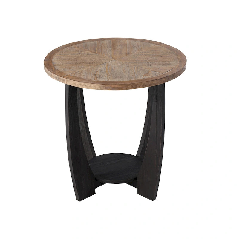 COZAYH Table d'appoint rustique de ferme, table basse d'appoint de style champêtre français pour la famille, petits espaces