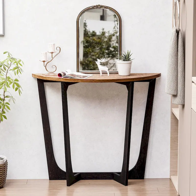 COZAYH Table d'appoint rustique de ferme, table basse d'appoint de style champêtre français pour la famille, petits espaces