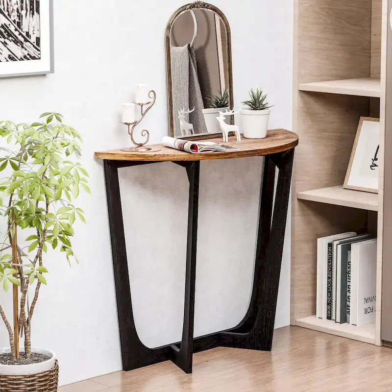 COZAYH Table d'appoint rustique de ferme, table basse d'appoint de style champêtre français pour la famille, petits espaces