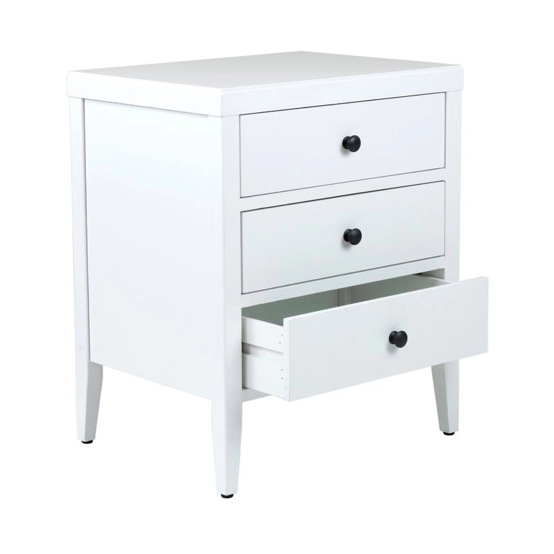 Table de chevet de rangement en bois peint avec tiroirs de East at Main