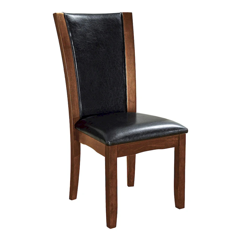 Chaises de salle à manger contemporaines en similicuir Row par Furniture of America (Lot de 2)