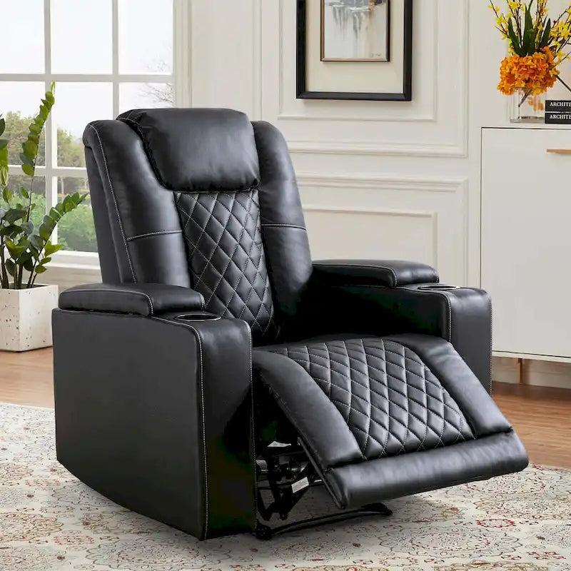 Fauteuil inclinable de cinéma électrique avec ports USB et porte-gobelets