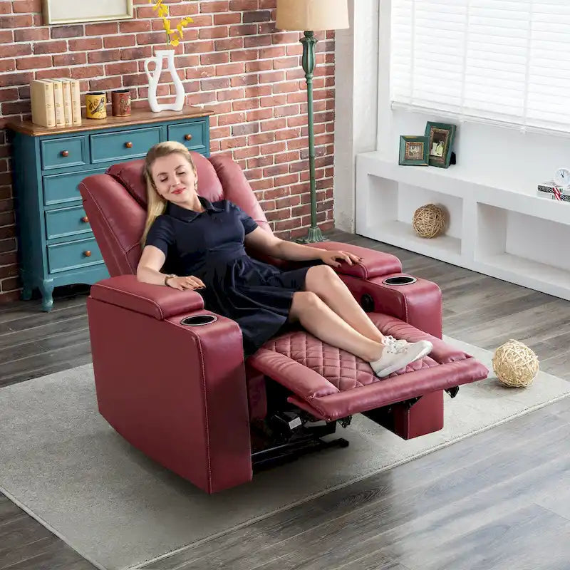 Fauteuil inclinable de cinéma électrique avec ports USB et porte-gobelets